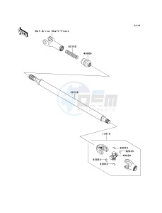 KRF 750 M [TERYX 750 FI 4X4 NRA OUTDOORS] (M9F9) M9F drawing DRIVE SHAFT-PROPELLER