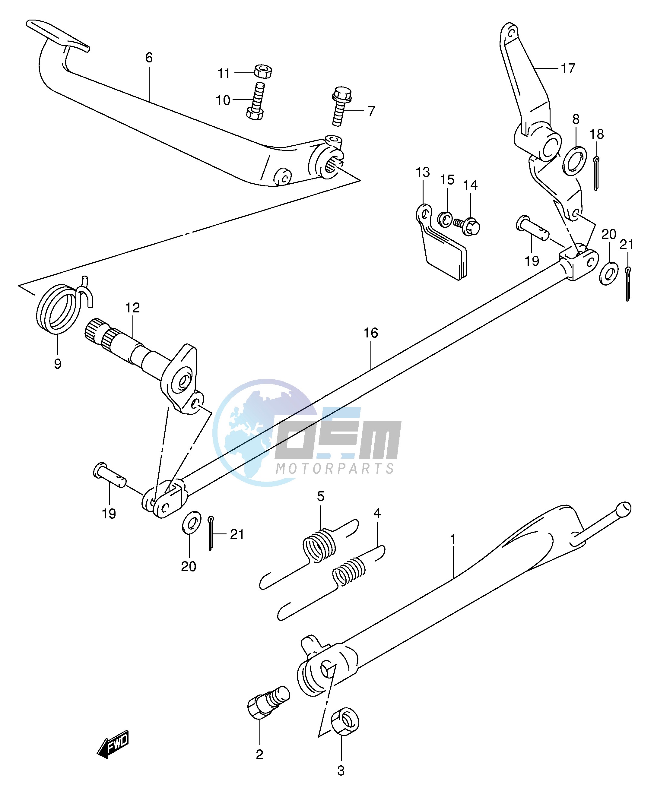 STAND REAR BRAKE