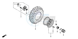 TRX350FM FOURTRAX 350 4X4ES drawing REAR WHEEL