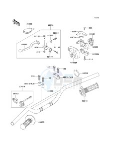 KX 100 A [KX100 MONSTER ENERGY] (A6F - A9FA) D9F drawing HANDLEBAR