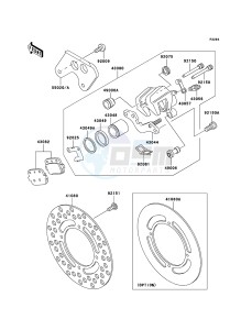 KX85 / KX85 II KX85A9F EU drawing Rear Brake