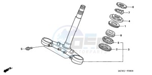 VFR800A9 Ireland - (EK / ABS MME TWO) drawing STEERING STEM