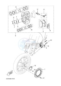 MT125A MT-125 ABS (5D7D) drawing FRONT BRAKE CALIPER