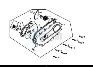 ALLO 50 (25 KM/H) (AJ05WA-NL) (L8-M0) drawing L. CRANK CASE COVER