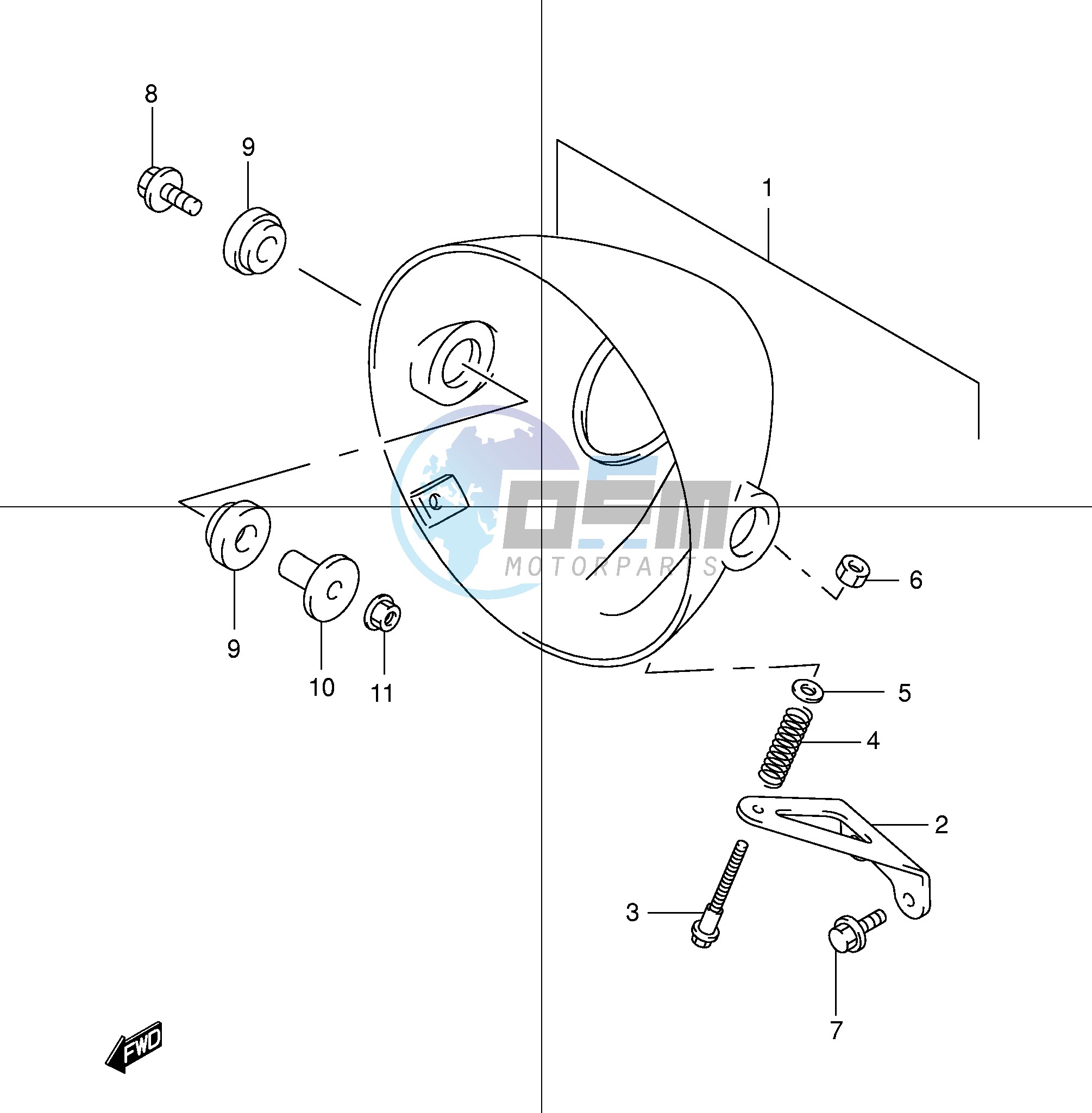 HEADLAMP HOUSING (WITH OUT COWLING)