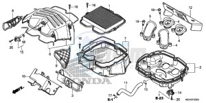 VFR1200XDD CrossTourer - VFR1200X Dual Clutch 2ED - (2ED) drawing AIR CLEANER