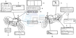 VT1100C2 drawing CAUTION LABEL