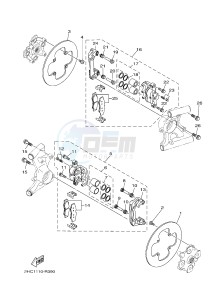 YXZ1000ES YXZ10YPSG YXZ1000R EPS SPECIAL EDITION (2HC1) drawing REAR BRAKE CALIPER