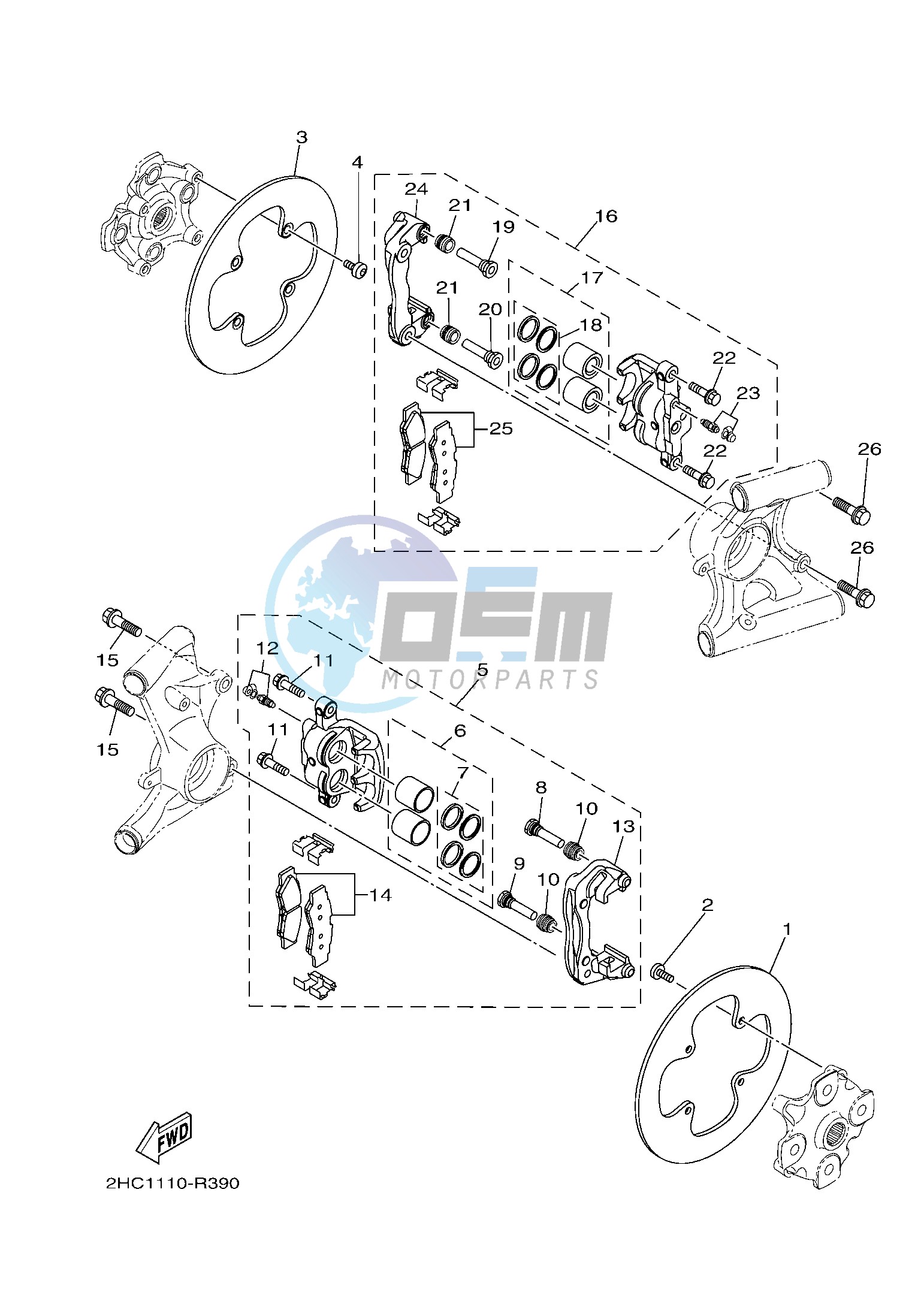 REAR BRAKE CALIPER