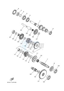 YFM700FWAD YFM70GPXH GRIZZLY 700 EPS (B1A1) drawing TRANSMISSION