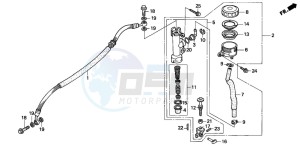 CBR600F2 drawing REAR BRAKE MASTER CYLINDER