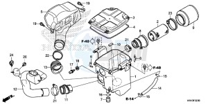 TRX500FE2F TRX500F Europe Direct - (ED) drawing AIR CLEANER