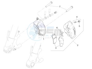 RSV4 1000 RR USA USA drawing Front brake caliper