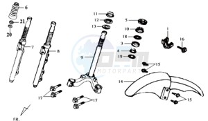 JOYRIDE 125 drawing FRONT FORK/ FRONT FENDER