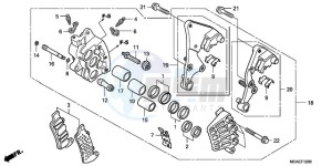 GL18009 Australia - (U) drawing R. FRONT BRAKE CALIPER