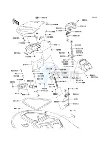 JT 1500 D [STX] (D9F) D9F drawing HULL FRONT FITTINGS