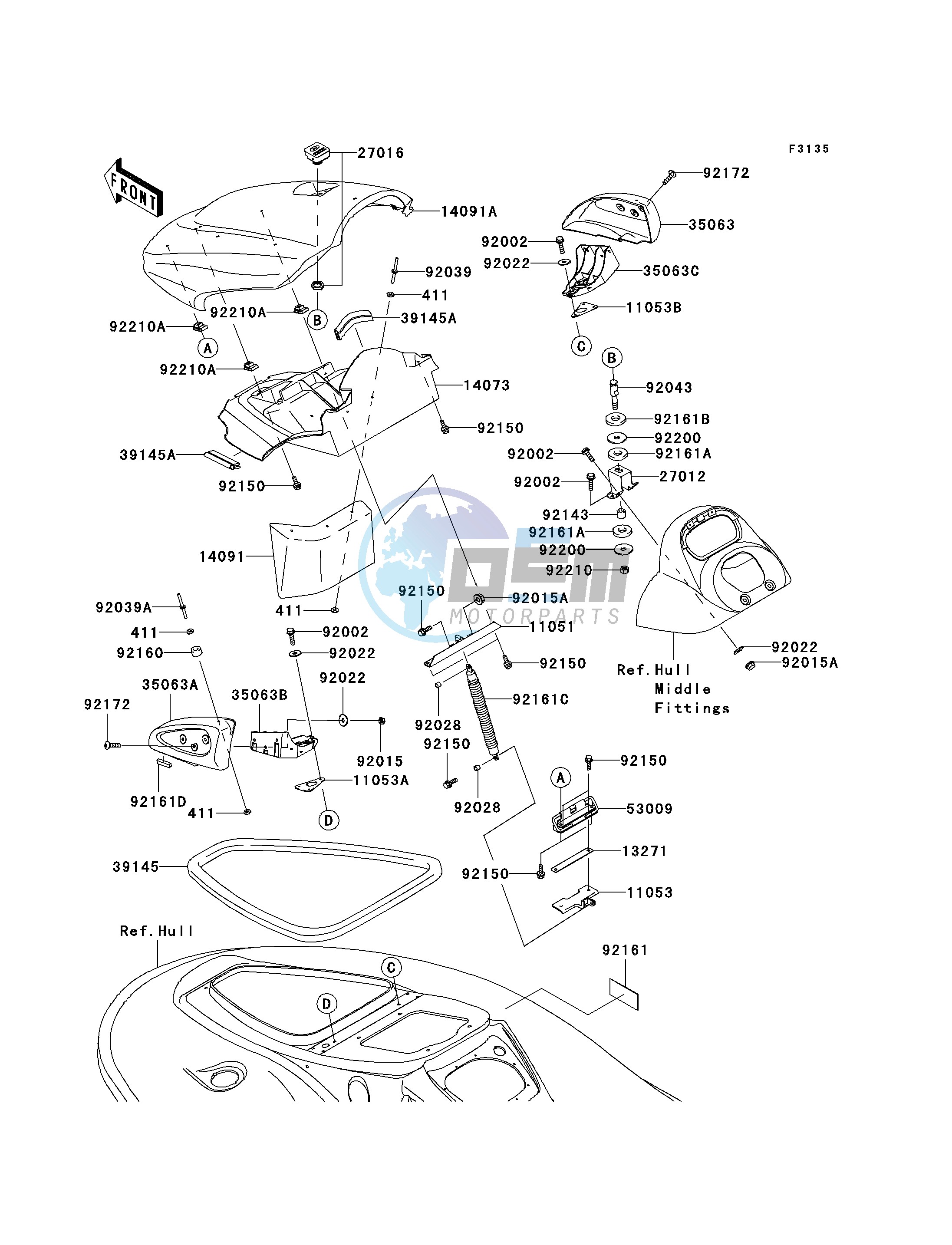 HULL FRONT FITTINGS