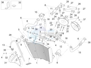 RSV4 1000 RR E4 ABS (EMEA, LATAM) drawing Cooling system