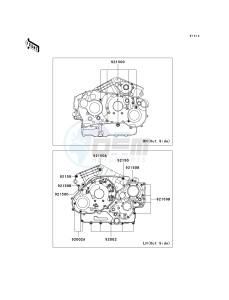 VN 1500 B [VULCAN 88 SE] (B1-B3) N8FA drawing CRANKCASE BOLT PATTERN