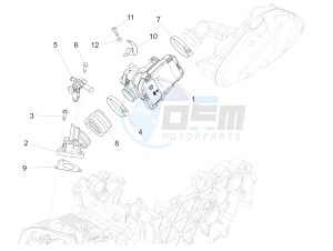 Fly 150 4T 3V ie (APAC) drawing Throttle body - Injector - Union pipe