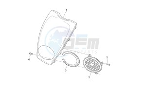 Scarabeo 50 2t e2 (eng. piaggio) drawing Front body III - Front cover