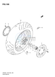 AN400 (E03) Burgman drawing REAR WHEEL (AN400ZAL1 E33)