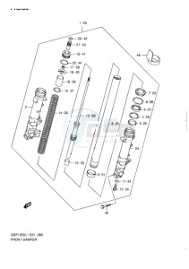 GSF-1250 BANDIT EU drawing FRONT DAMPER