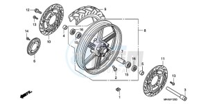 CBF1000SA Europe Direct - (ED / ABS) drawing FRONT WHEEL