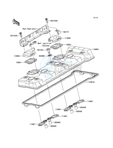 ZZR1400_ABS ZX1400D9F FR GB XX (EU ME A(FRICA) drawing Cylinder Head Cover