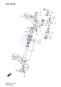 GSR750Z EU drawing STEERING STEM