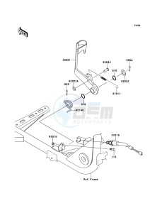 KVF360 4x4 KVF360ACF EU GB drawing Brake Pedal