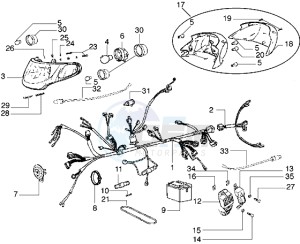 Diesis 100 drawing Electrical devices-Front lights and turn signal lamps