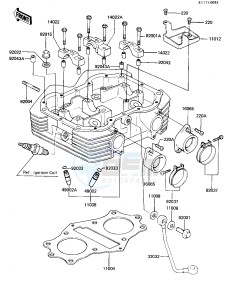 KZ 440 G (G1) drawing CYLINDER HEAD