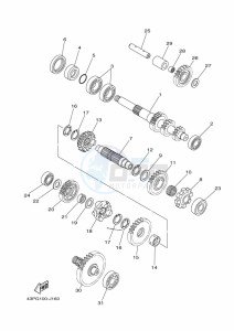 YFM700FWAD YFM70GPAK (B4FF) drawing TRANSMISSION