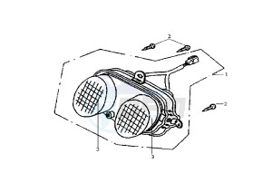 JUNGLE - 50 cc drawing HEADLIGHT