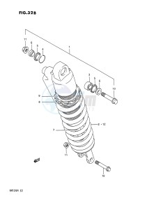 RM125 (E2) drawing SHOCK ABSORBER (MODEL M)