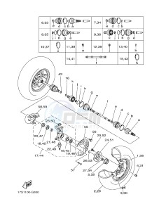 YFM350FWA GRIZZLY 350 4WD (1SG2) drawing FRONT WHEEL