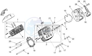 V7 Racer 750 drawing Cylinder head