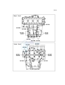 1400GTR_ABS ZG1400CDF FR GB XX (EU ME A(FRICA) drawing Crankcase Bolt Pattern