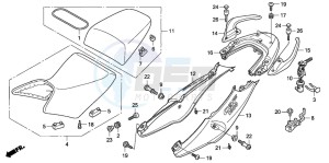 CBF1000A drawing SEAT/SEAT COWL