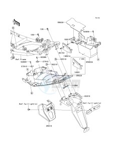 EX 650 A [NINJA 650R] (A6F-A8F) A6F drawing REAR FENDER-- S- -