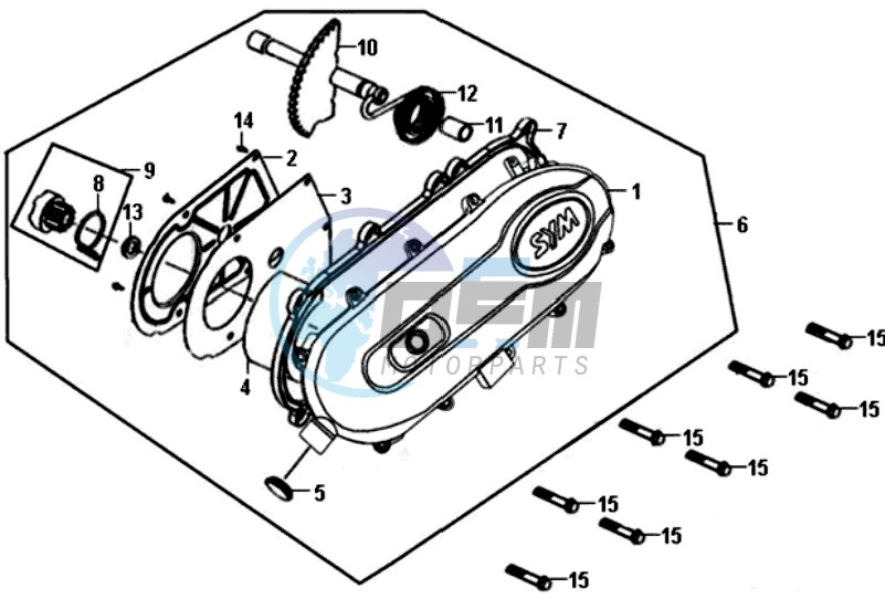 CRANKCASE COVER LEFT