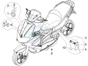 Runner 50 SP drawing Remote control switches - Battery - Horn