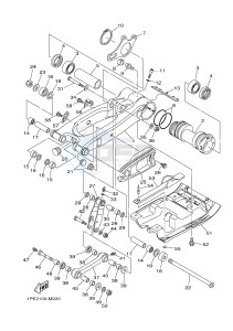 YFM700R YFM70RSXJ RAPTOR 700R (2LSH) drawing REAR ARM