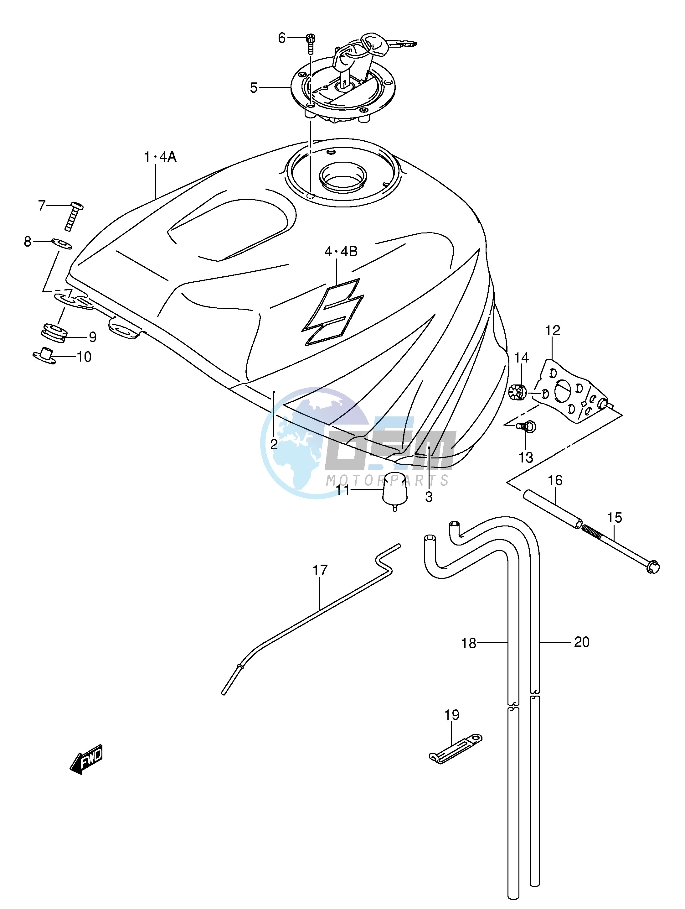 FUEL TANK (MODEL K4)