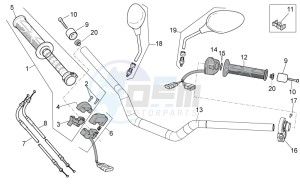 Tuono 1000 v4 R APRC ABS drawing Handlebar - Controls