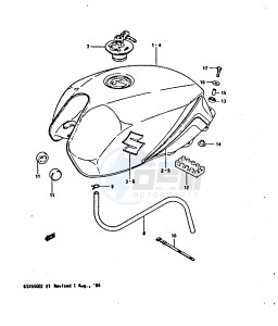 GSX550E (E1) drawing FUEL TANK (GSX550EE)