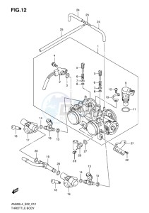 AN650Z ABS BURGMAN EXECUTIVE EU drawing THROTTLE BODY