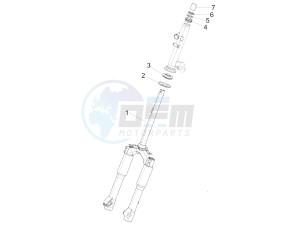 LIBERTY 125 4T E4 POSTE (EMEA) drawing Fork/steering tube - Steering bearing unit