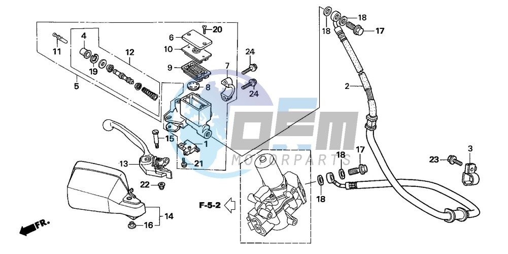 FR. BRAKE MASTER CYLINDER (XL1000VA)